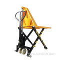 Hand push hydraulic high lift pallet truck